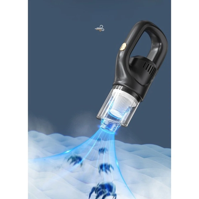 Aspirator Portabil fara Fir, , Incarcare USB, Pentru Casa si Masina, Autonomie 45 min, Negru