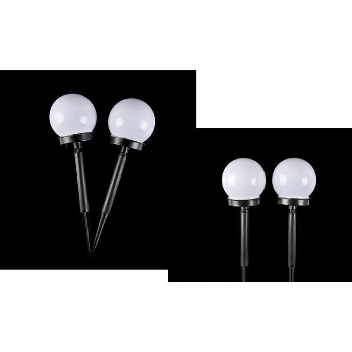 Set 2 lampa solara LED, Sferica, Tip Glob , Diametru 10 cm, Multicolor