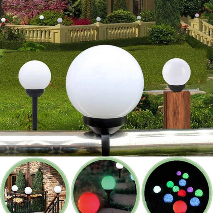 Set 2 lampa solara LED, Sferica, Tip Glob , Diametru 10 cm, Multicolor