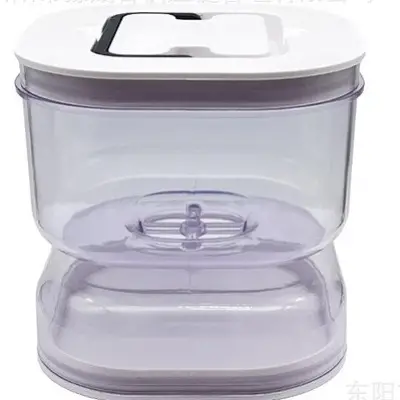 Borcan pentru Muraturi, , cu Separator pentru Lichide, Ermetic, Termorezistent, Tip Clepsidra, 1400 ml, ABS, Alb, 13.5x9.5 cm