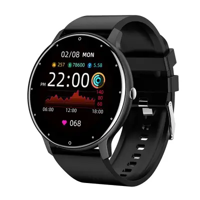 Ceas smartwatch si bratara fitness  ZL02D, oxigen, ritm cardiac, pedometru, notificari, IP67, Compatibil cu Android/iOS, vibratii, multi sport, Negru
