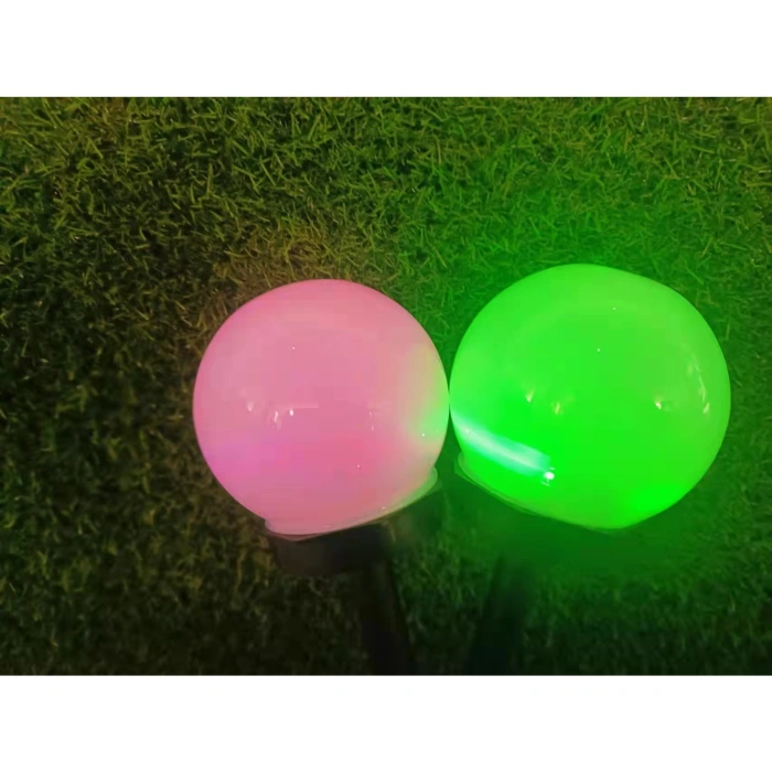 Set 2 lampa solara LED, Sferica, Tip Glob , Diametru 10 cm, Multicolor