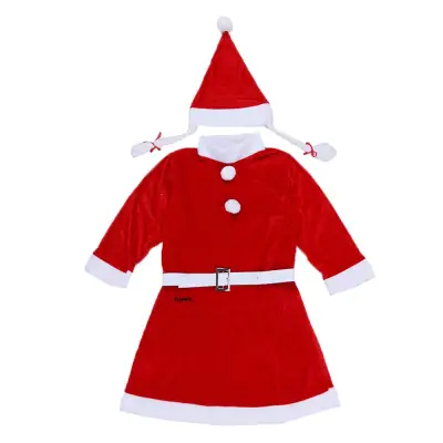 Costum Craciunita ® Fata, 10-12 ani, 3 piese, Catifea