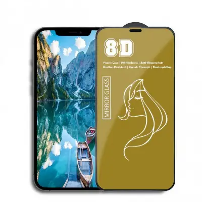 Folie de Protectie, , pentru iPhone 15, Tempered Glass Mirror 8D, Efect Oglinda, HD, Auriu