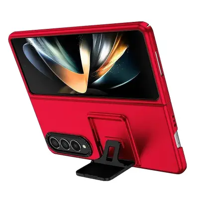 Husa de protectie , Pliere Tridimensionala, Multifunctionala, PC, pentru Samsung Galaxy Z Fold 4 5G, Rosu