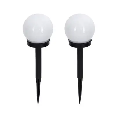 Set 2 lampa solara LED, Sferica, Tip Glob , Diametru 10 cm, Multicolor