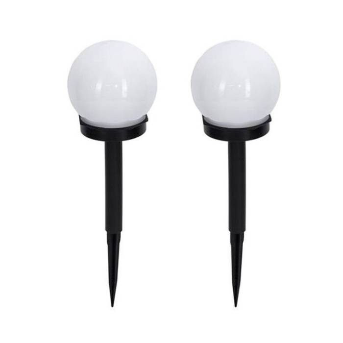 Set 2 lampa solara LED, Sferica, Tip Glob , Diametru 10 cm, Multicolor