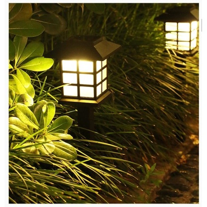 Set 2 Lampa solara Led pentru gradina, Tip felinar, , Alb cald