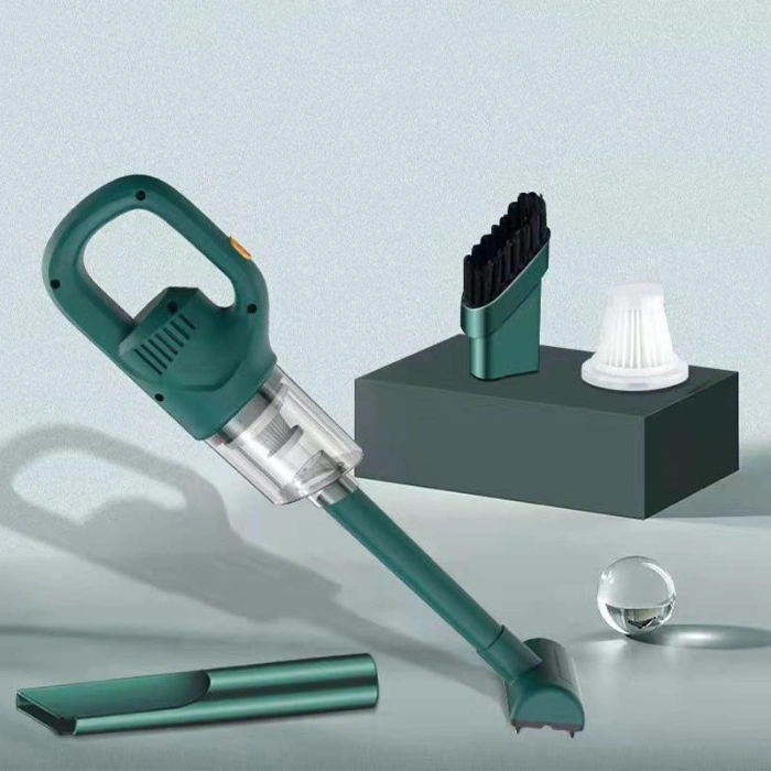 Aspirator Portabil fara Fir, , Incarcare USB, Pentru Casa si Masina, Autonomie 45 min, Verde