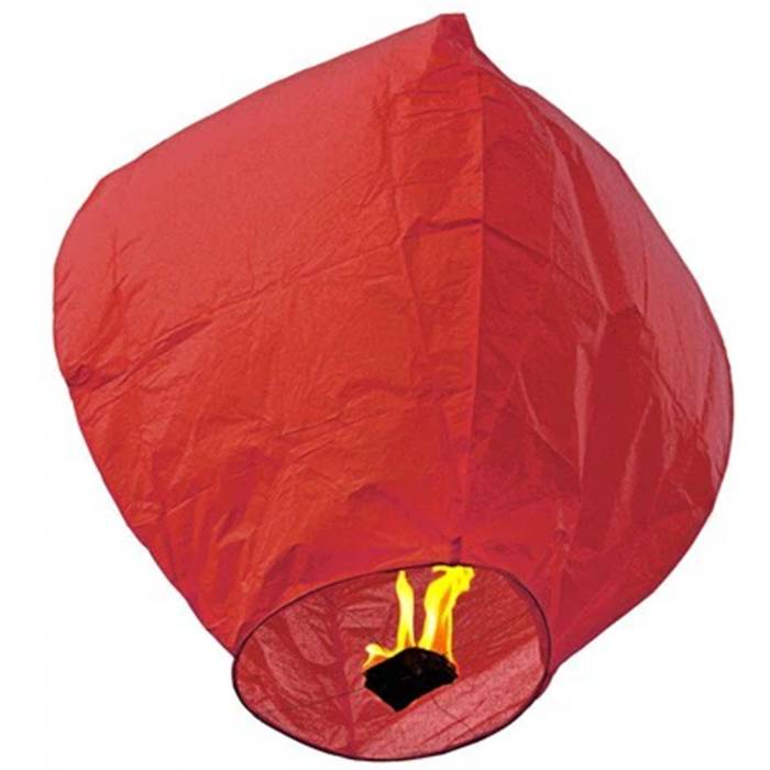 Lampion zburator, , hartie biodegradabila, Rosu