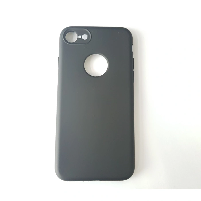 Husa Apple iPhone 8 Full Silicone 360 Negru + Folie de protectie