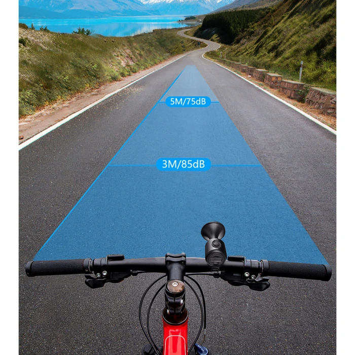 Claxon electric pentru bicicleta, , rezistent la apa, 120 dB, albastru