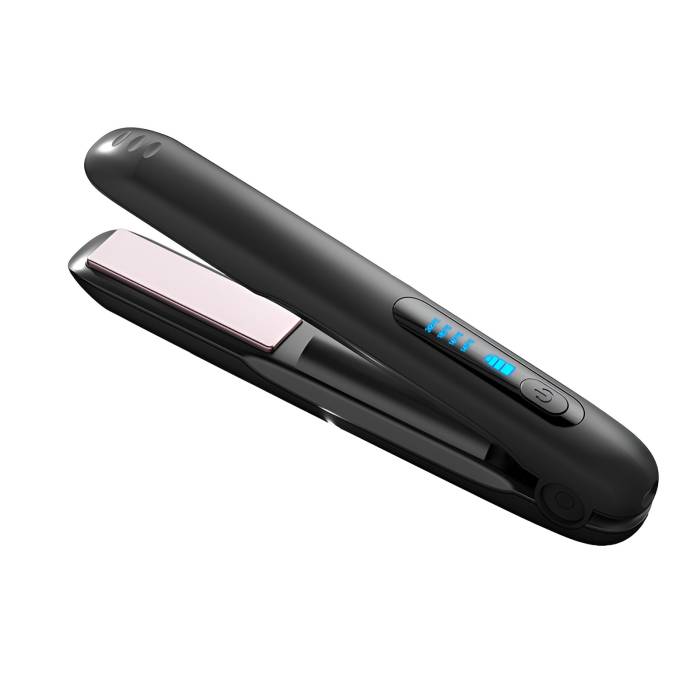 Placa de Par fara Fir, , Adaptor Tip C, 4 Trepte de Temperatura, Tensiune 5V, Capacitate Baterie 5000 mAh, Indreptat, Ondulat, 23.5x3.3x4.5 cm, Negru