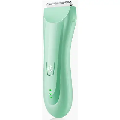 Masina De Tuns Bebelusi si Copii, , Lame Cermice si Inox, Fara Fir, Functie Anti Taiere, Silentios, 50 W, Rezistent la Apa, 2 Accesorii, Incarcator USB, Verde deschis