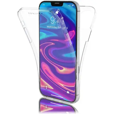 Husa de protectie ® pentru Samsung A7 2016 Full Tpu 360 V2 Transparent cu margini negre