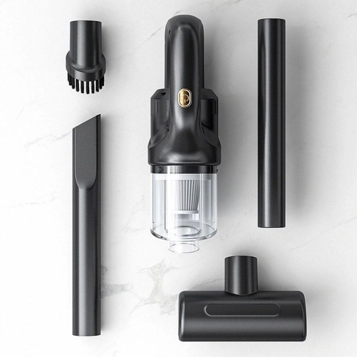 Aspirator Portabil fara Fir, , Incarcare USB, Pentru Casa si Masina, Autonomie 45 min, Negru