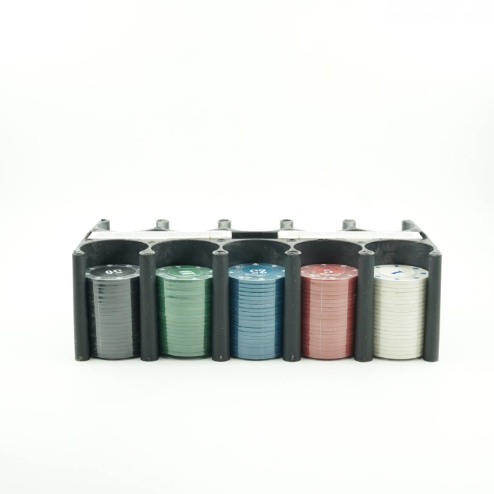 Set de Poker Complex cu 200 de jetoane , Include 2 seturi de carti, Texas Hold`em set, portabil, cutie depozitare
