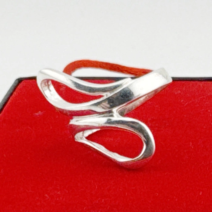 Inel pentru Dama Argint 925, Jolie, Model Sarpe Dublu 5.2 gr, Marimea 58, 2.5 x 2 cm, Argintiu
