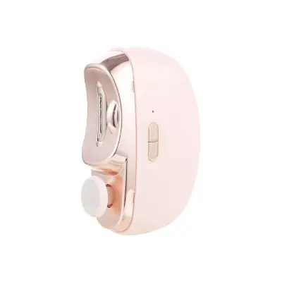 Unghiera Electrica 2 in 1, , Taiat si Slefuit, 2 Viteze, Lumina LED, Design Ergonomic, Compartiment Resturi, Portabila, Silentioasa 65 db, USB-C, Manichiura, Ideal Pentru Copii si Adulti, 8.5 x 6.8 x 3.3 cm, Roz