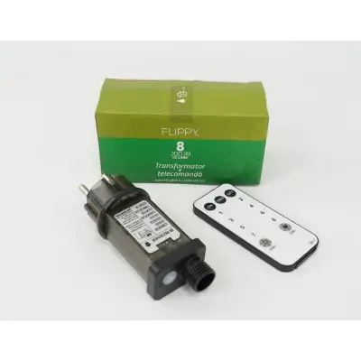 Transformator cu telecomanda, ,  8 jocuri de lumini, 31 v, negru, 9W