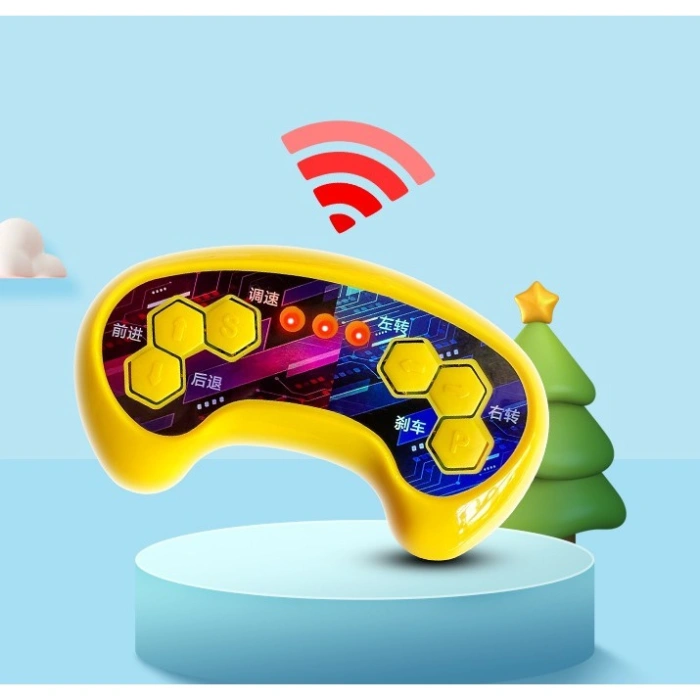 Masinuta electrica cu telecomanda pentru copii, , roti spate rotire 360, 3- 6 ani, curea siguranta, baloane de sapun, lumini si sunete, self control si prin telecomanda, cu pedale de acceleratie si frana, rosie