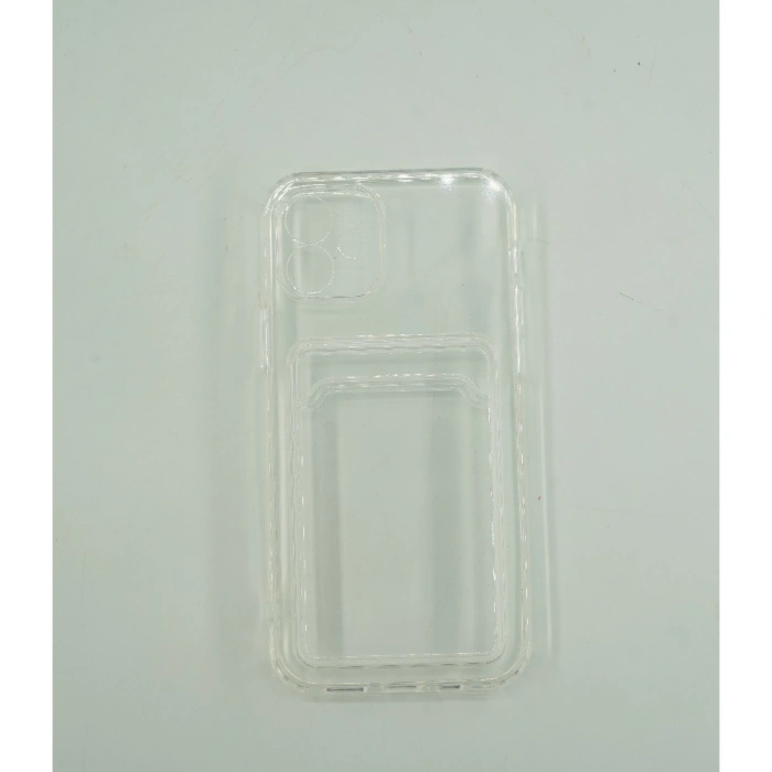 Husa protectie  cu suport card compatibila cu Apple iPhone 12 Pro Max Transparent