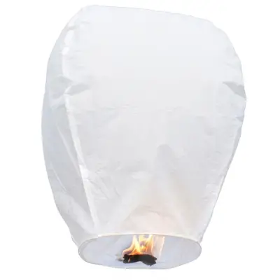 Lampion zburator, , hartie biodegradabila, Alb