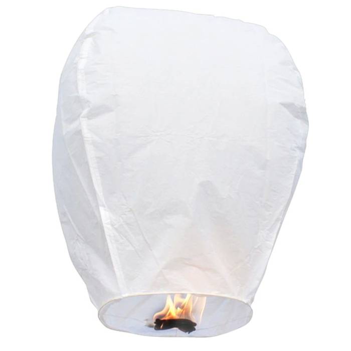 Lampion zburator, , hartie biodegradabila, Alb