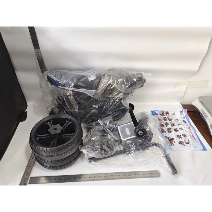 Motocicleta Electrica cu 2 Roti Mari si 2 Roti Ajutatoare, , Acumulator Incarcare, Anti-Rasturnare, Lumini, Muzica, Motor:380, Baterie 6V4.5, 41.5x70x34 cm, 4.5 Kg, 3 Ani+, Gri Negru