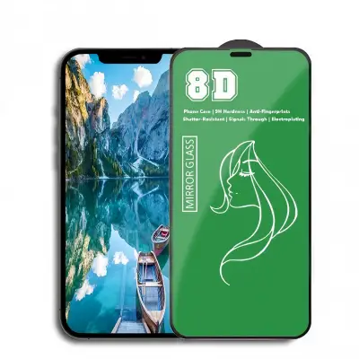 Folie de Protectie, , pentru iPhone 15 Pro, Tempered Glass Mirror 8D, Efect Oglinda, HD, Verde