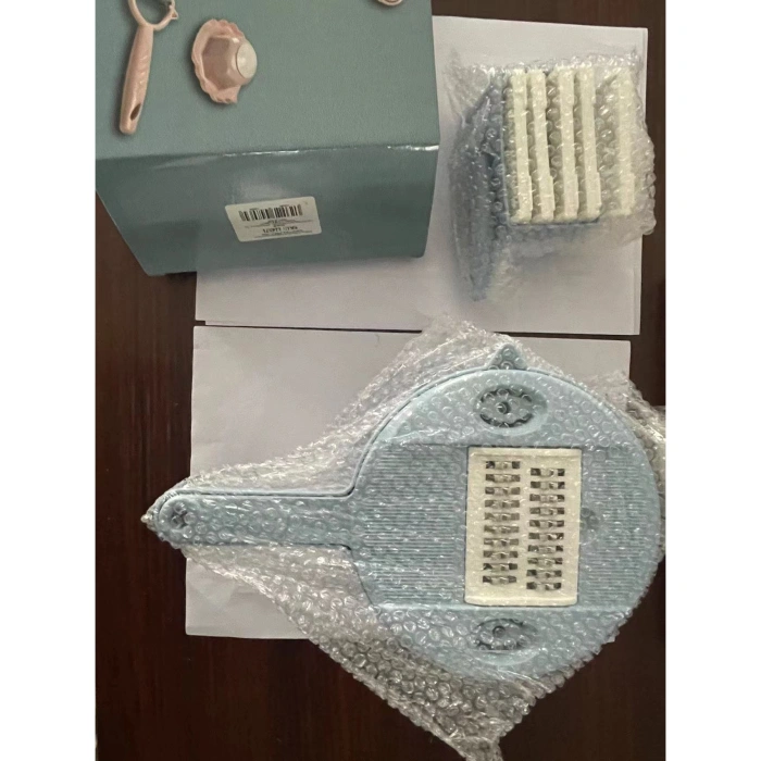 Razatoare multifunctionala  pentru legume, fructe, branzeturi, 10 piese, 27.6x8 cm, albastru