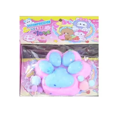 Jucarie Antistres Squishy, , Labuta de Pisica Squeeze Toys, cu Revenire Lenta, 7.5 cm, Model 270527, Multicolor