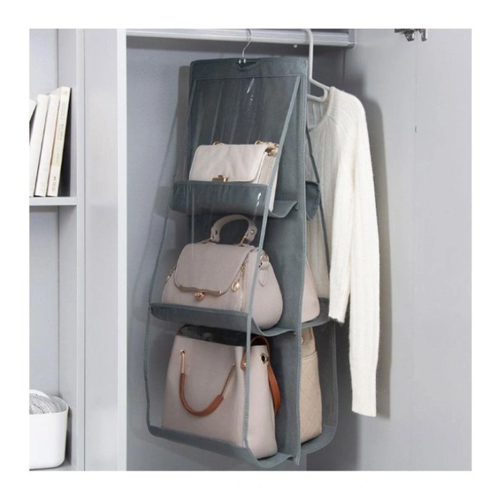 Organizator Genti 6 Compartimente , Suspendabil, 85 x 36 cm, gri