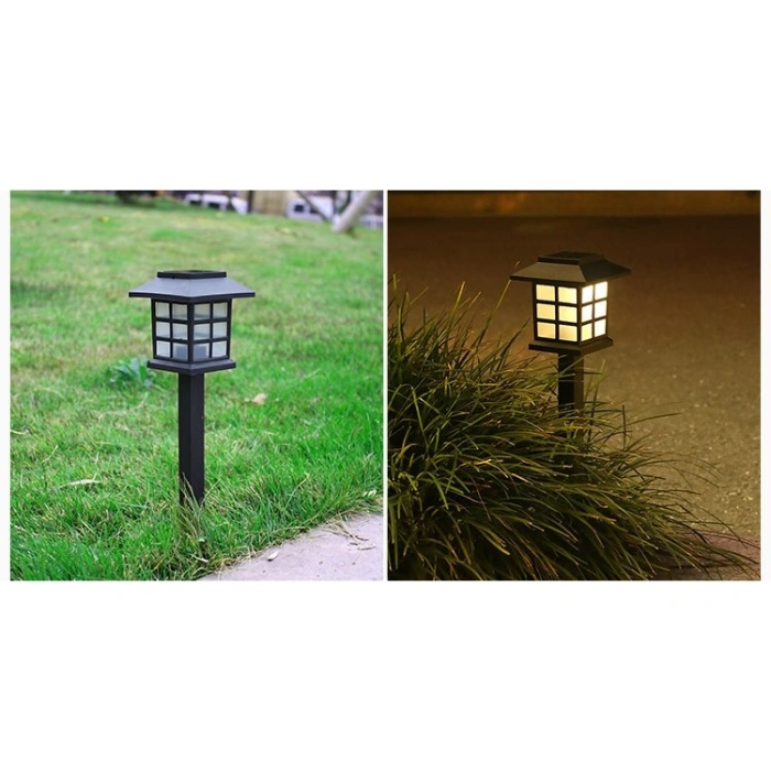 Set 2 Lampa solara Led pentru gradina, Tip felinar, , Alb cald